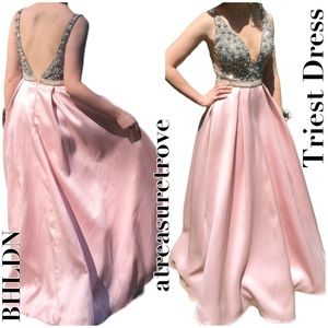 BHLDN Triest 4 & 12 Pink Embellished Wedding / Prom Ball Formal Gown
